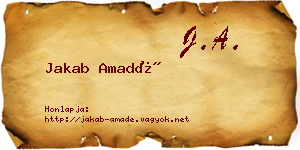 Jakab Amadé névjegykártya